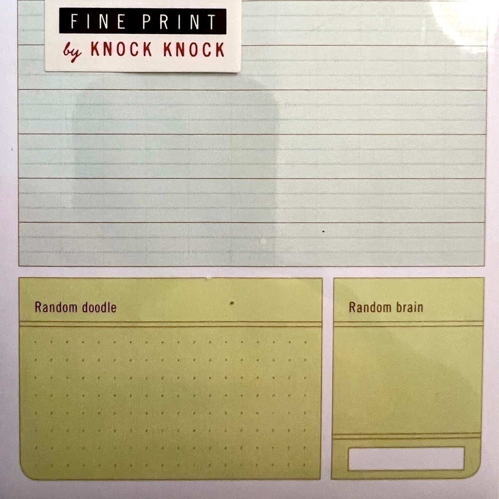 Knock Knock “Random Notes” List Notepad + “And Furthermore” Sticky Notepad - Picture 4 of 7